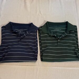 2 Nike Men's Polo Shirts - Navy and Dark Green